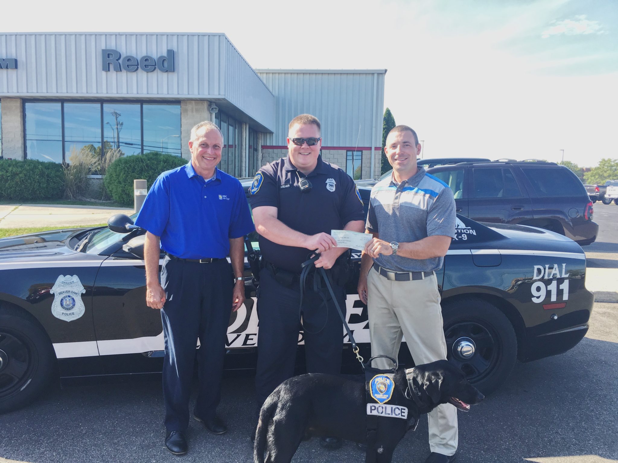 BDPD Receives K9 Donation Daily Dodge