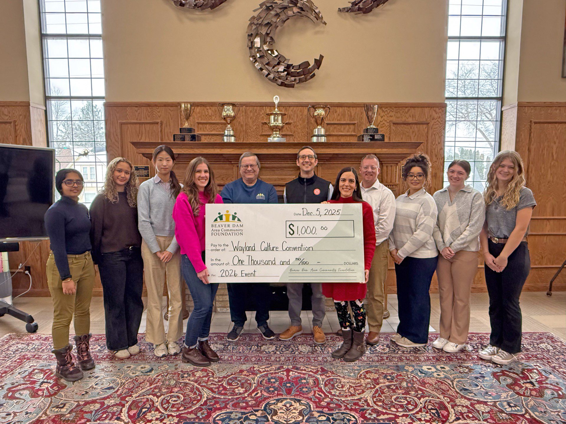 Wayland Academy Secures $1K in Local Grants to Grow Its 2026 Culture Convention 