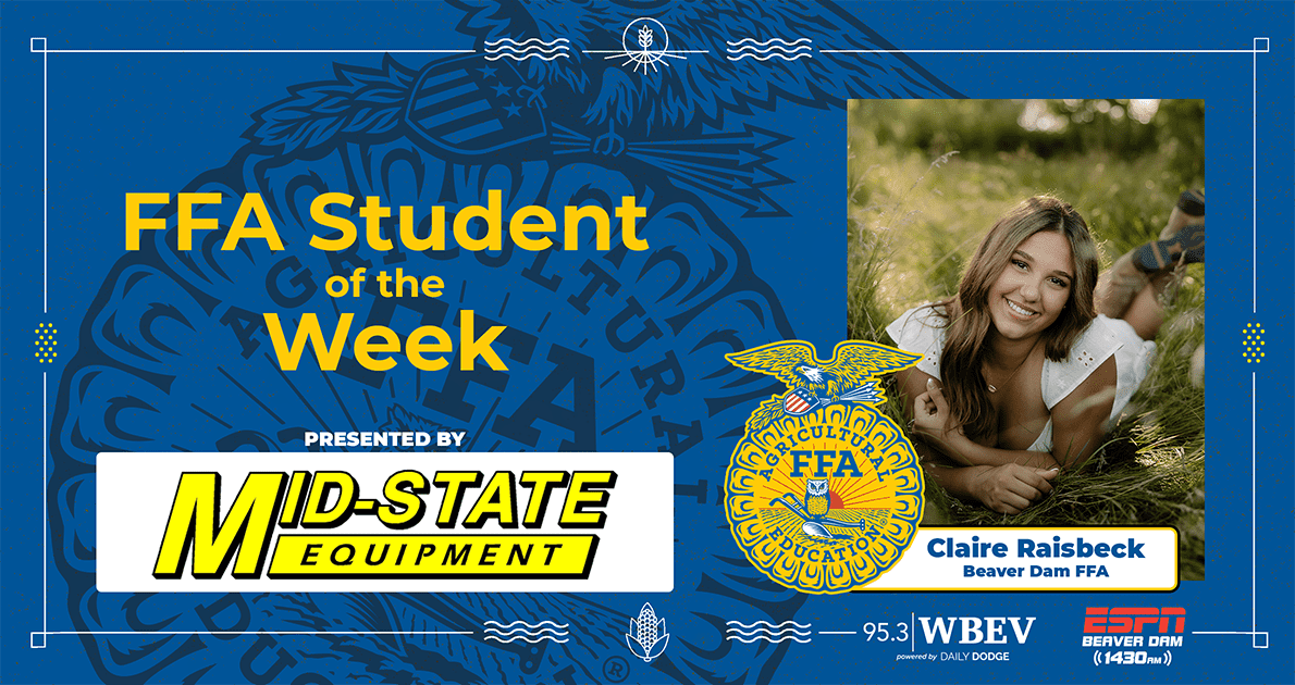 Mid-State Equipment 95.3 WBEV FFA Student Of The Week – Claire Raisbeck